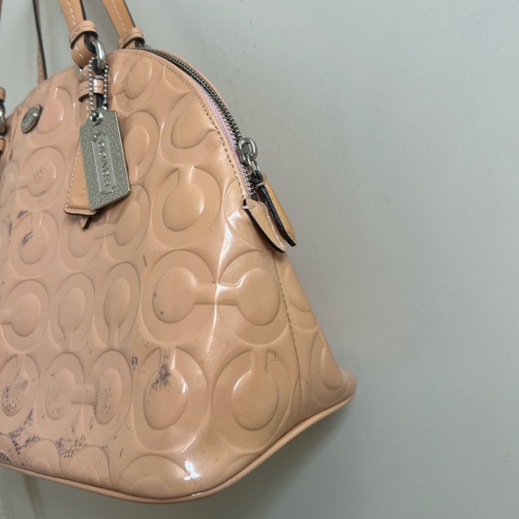 Coach signature Debossed Patent Leather Mini Satchel Crossbody bag - Picture 4 of 16